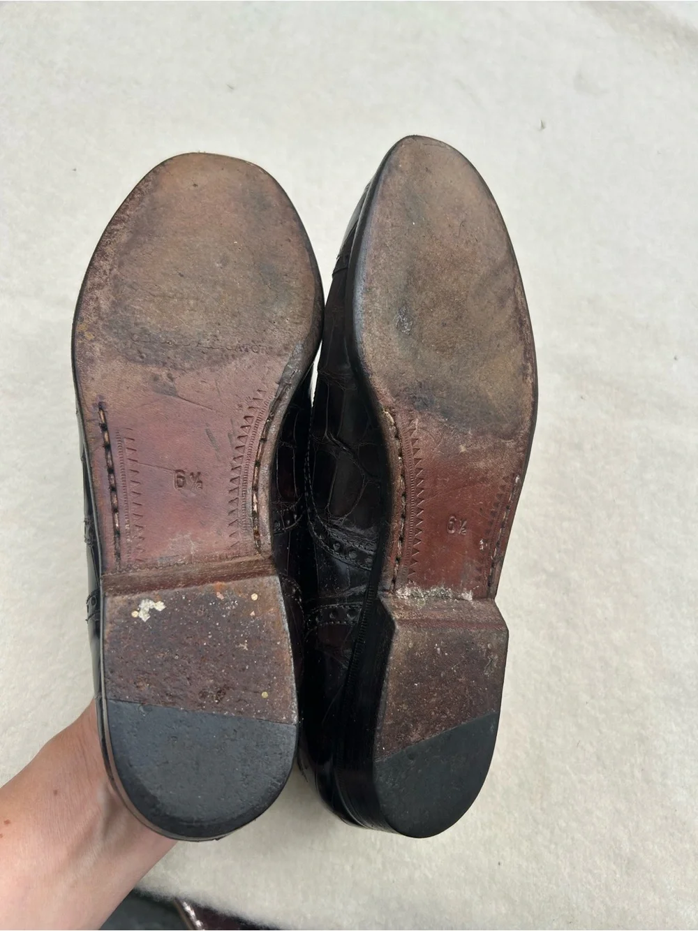 Vintage Bragano by Cole Haan Women’s Oxford Alligator Shoes Size 6.5 B